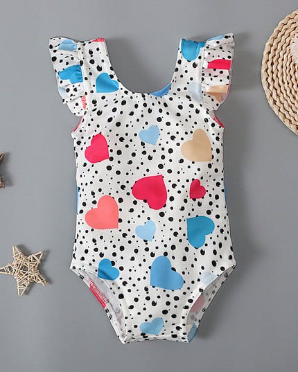 Jednoczęściowy strój kąpielowy dla niemowląt z falbankami