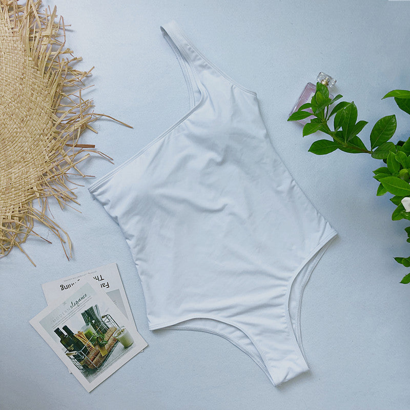 Damski jednoczęściowy strój kąpielowy na jedno ramię