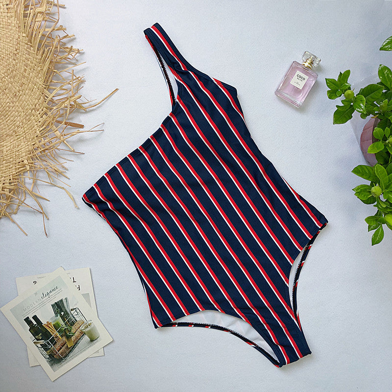 Damski jednoczęściowy strój kąpielowy na jedno ramię