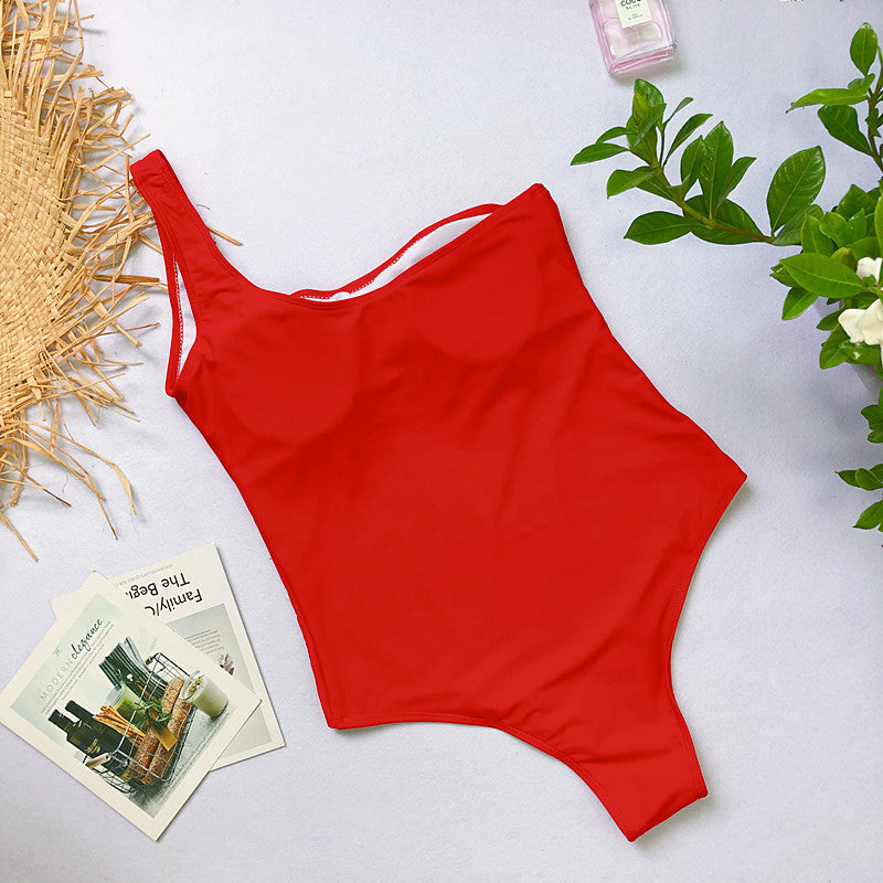 Damski jednoczęściowy strój kąpielowy na jedno ramię