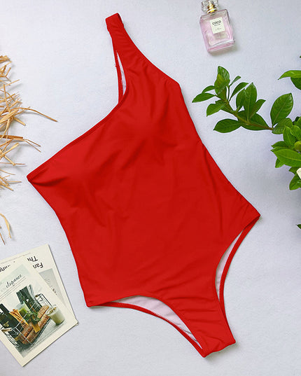 Damski jednoczęściowy strój kąpielowy na jedno ramię