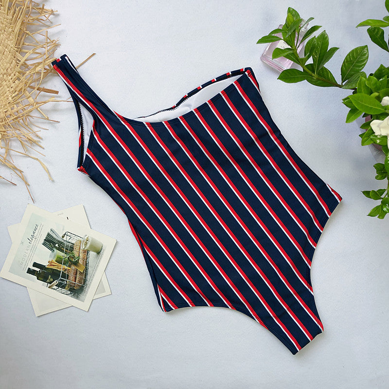 Damski jednoczęściowy strój kąpielowy na jedno ramię