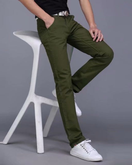 Męskie klasyczne spodnie z prostymi nogawkami
