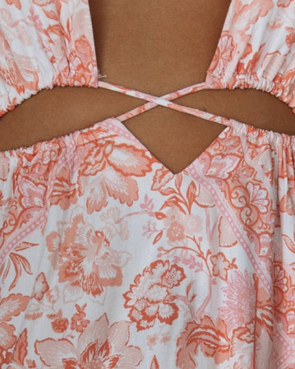 Sukienka maxi luźna wiązana na szyi