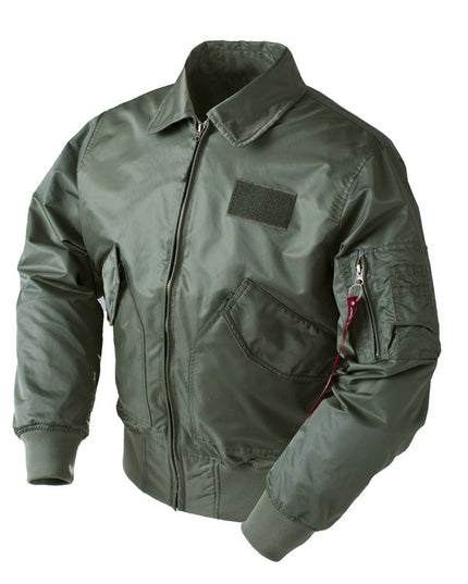 Męska kurtka przejściowa pilotka krótka z kieszeniami