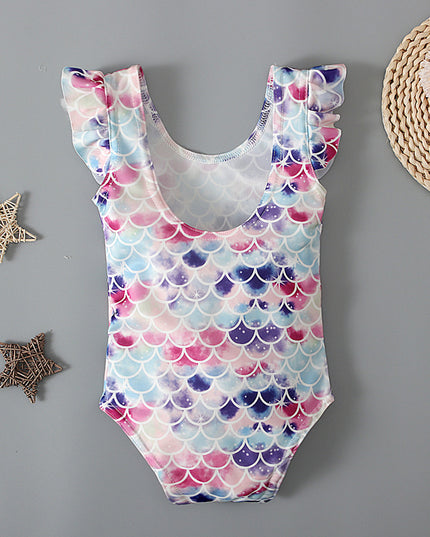 Jednoczęściowy strój kąpielowy dla dziewczynki z falbankami