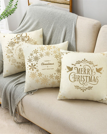Poszewka na poduszkę świąteczna w złotych kolorach