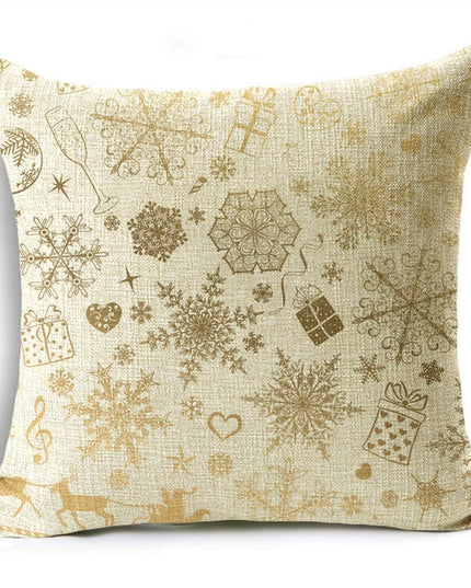 Poszewka na poduszkę świąteczna w złotych kolorach