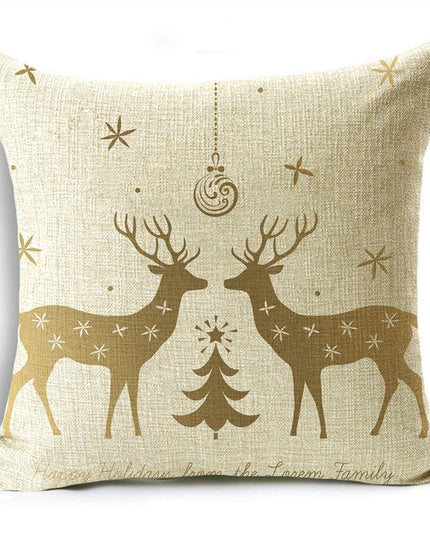 Poszewka na poduszkę świąteczna w złotych kolorach