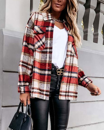 Damska koszula flanelowa w kratkę