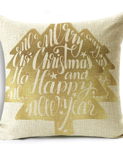 Poszewka na poduszkę świąteczna w złotych kolorach