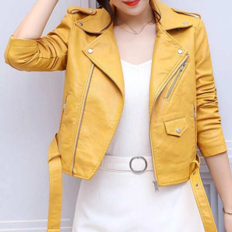 Damska kurtka przejściowa skórzana