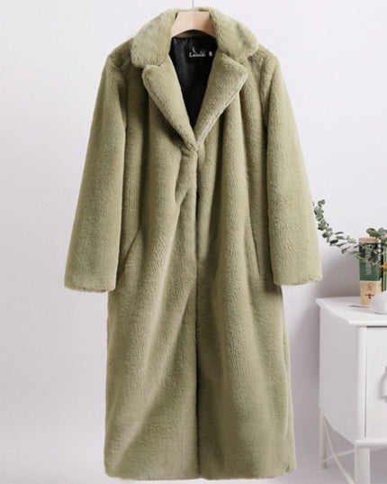 Damski płaszcz zimowy futrzany