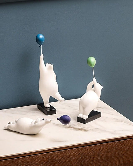 Figurka dekoracyjna miś z balonem