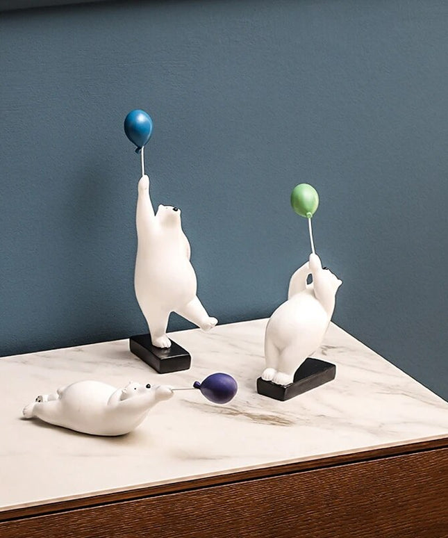 Figurka dekoracyjna miś z balonem