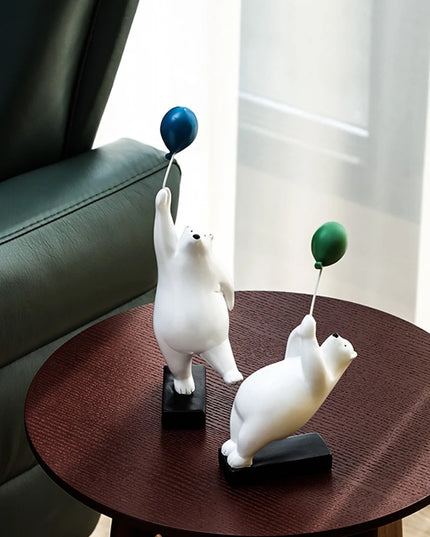 Figurka dekoracyjna miś z balonem