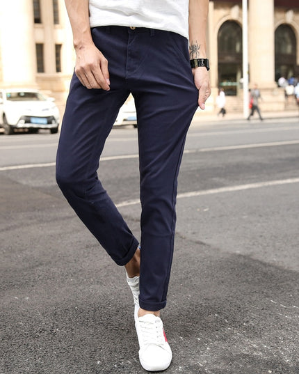 Męskie spodnie eleganckie o prostych nogawkach