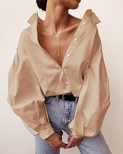 Damska koszula z bufiastymi rękawami