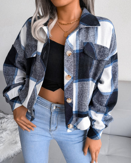 Damska kurtka przejściowa o kroju flanelowej koszuli