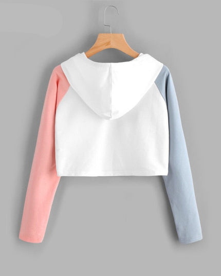 Damska bluza trzykolorowa długości crop