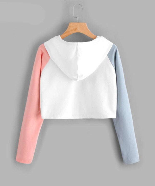 Damska bluza trzykolorowa długości crop