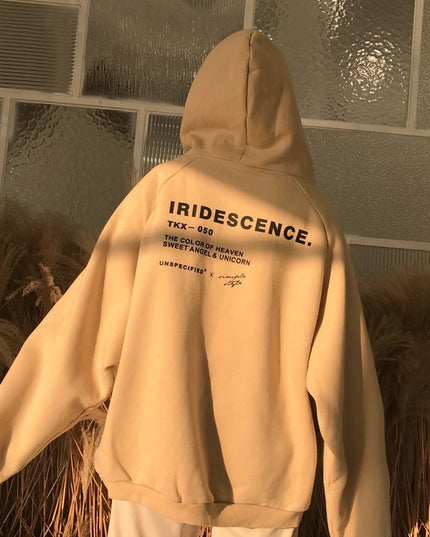 Damska bluza oversize z kapturem z napisem na plecach