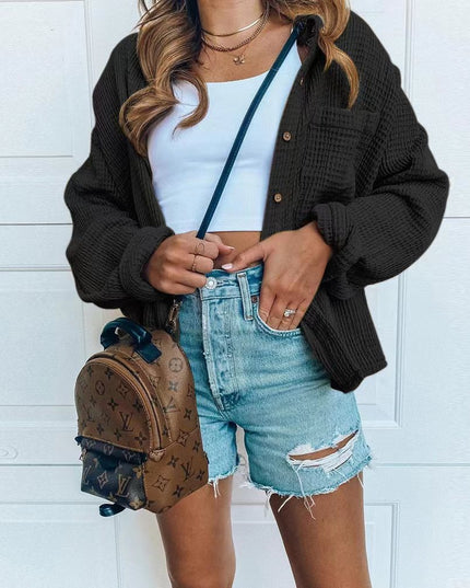 Damska kurtka przejściowa w fakturę