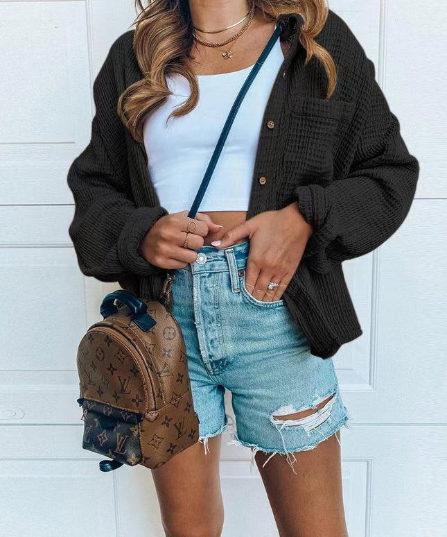 Damska kurtka przejściowa w fakturę