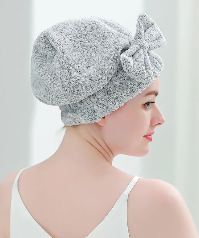 Ręcznik łazienkowy bambusowy do osuszania włosów turban