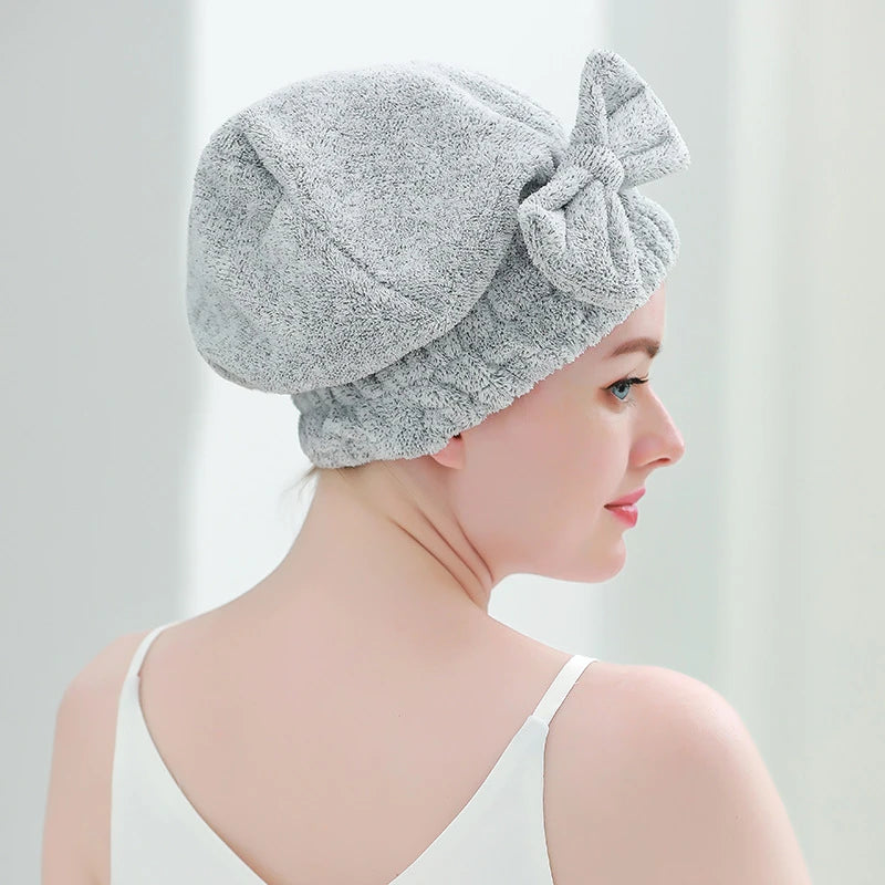 Ręcznik łazienkowy bambusowy do osuszania włosów turban