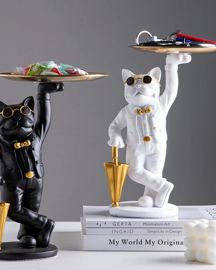 Figurka funkcjonalna kot z tacą kolorowy