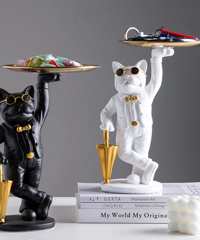 Figurka funkcjonalna kot z tacą kolorowy