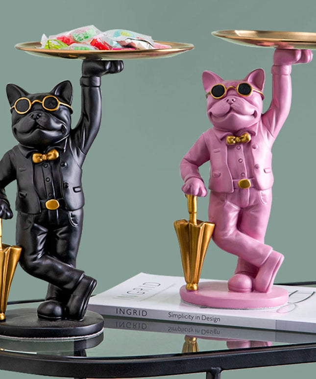 Figurka funkcjonalna kot z tacą kolorowy