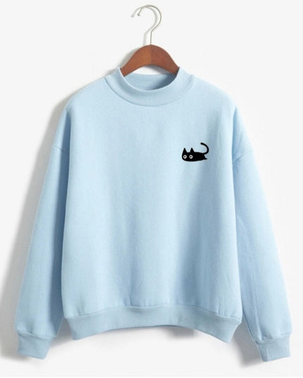 Damska bluza z nadrukiem kota