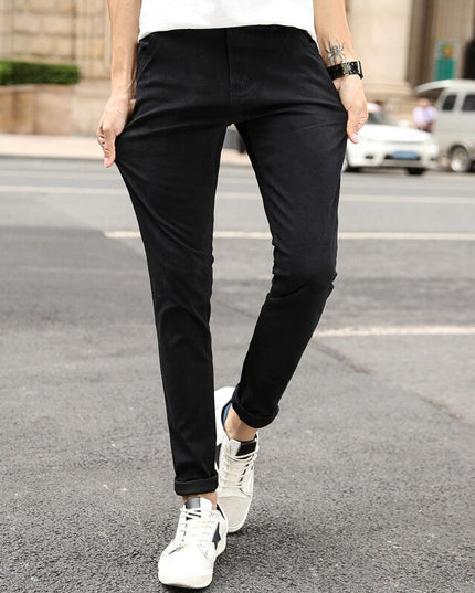 Męskie spodnie eleganckie o prostych nogawkach
