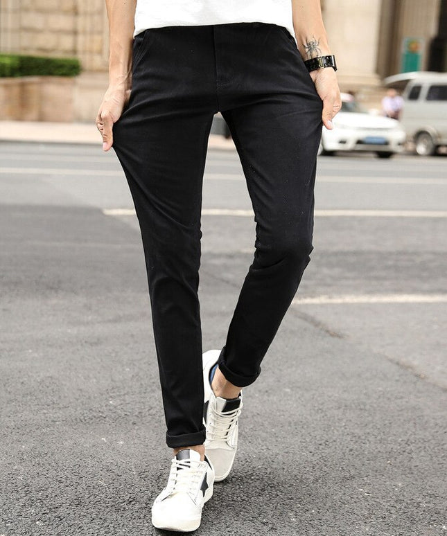 Męskie spodnie eleganckie o prostych nogawkach