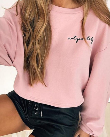 Damska bluza bez kaptura z napisem