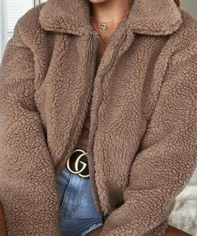 Damska kurtka przejściowa polarowa długości crop