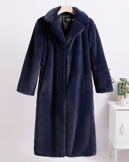 Damski płaszcz zimowy futrzany