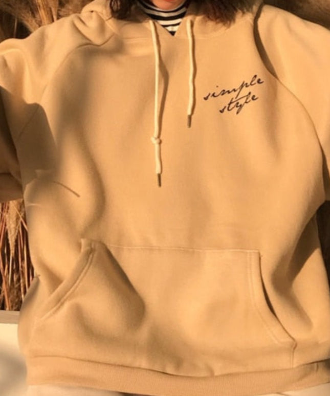 Damska bluza oversize z kapturem z napisem na plecach