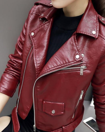 Damska kurtka przejściowa skórzana