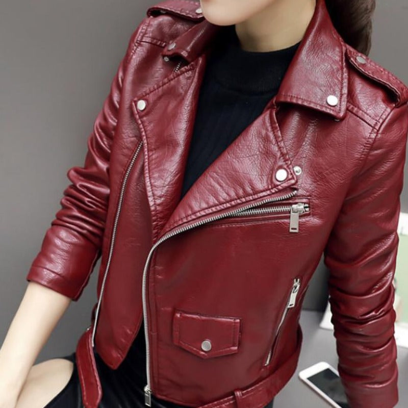 Damska kurtka przejściowa skórzana