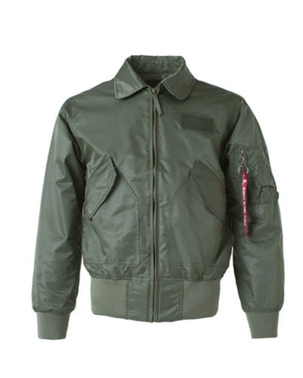 Męska kurtka przejściowa pilotka krótka z kieszeniami