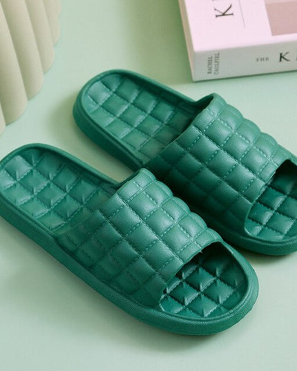 Damskie klapki gofrowane w jednolitych kolorach