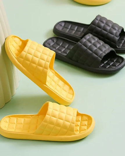 Damskie klapki gofrowane w jednolitych kolorach