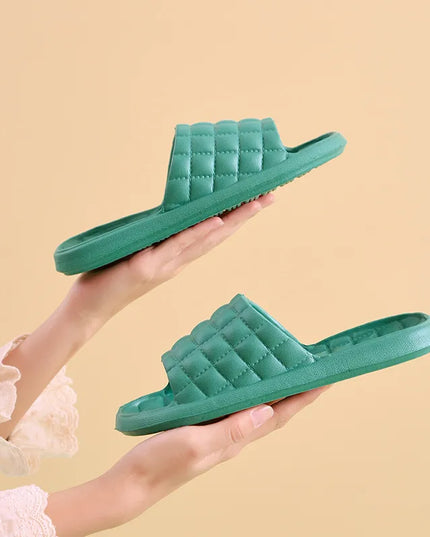 Damskie klapki gofrowane w jednolitych kolorach