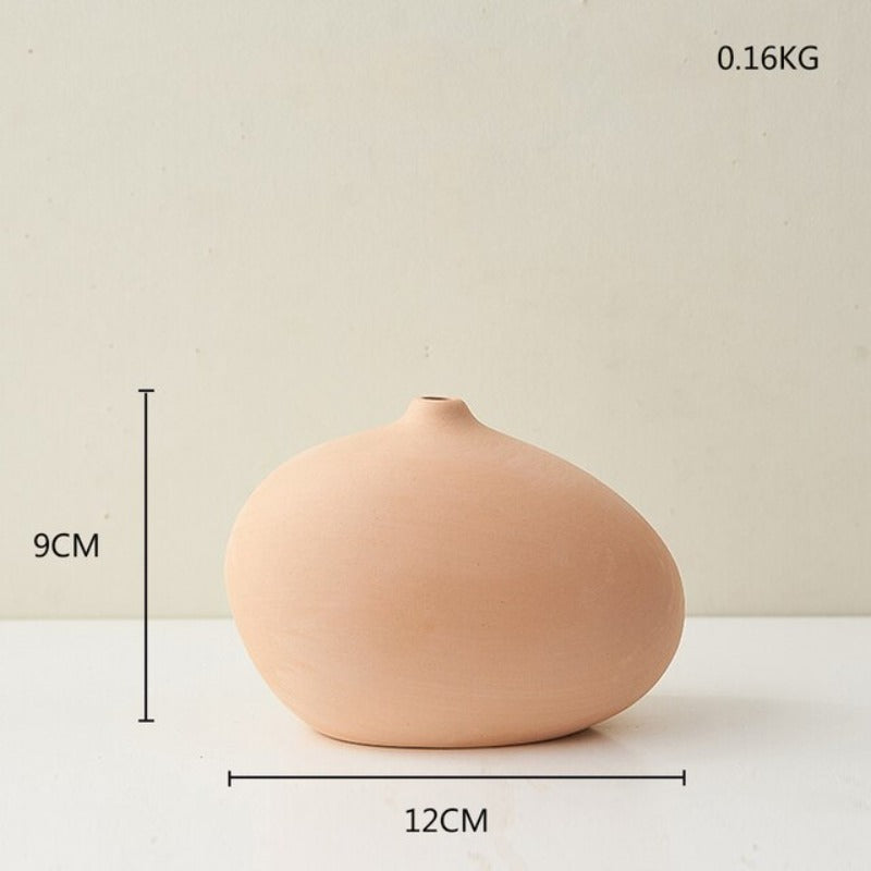 Wazon ceramiczny w pomarańczowym kolorze