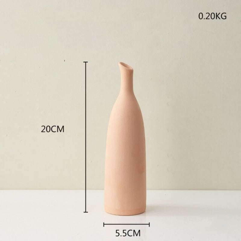 Wazon ceramiczny w pomarańczowym kolorze