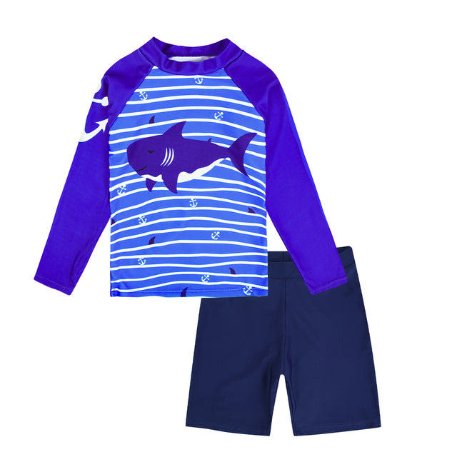Dwuczęściowy kostium kąpielowy dla chłopców we wzory