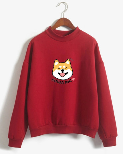 Damska bluza z nadrukiem pieska shiba